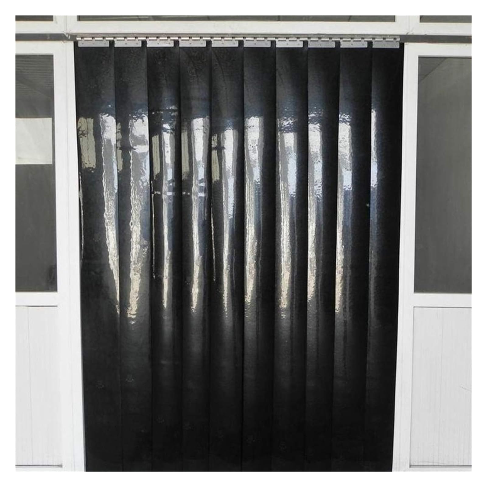 Rideau à lanières en PVC transparent haute résistance, kit de rideau de porte isolant thermique en PVC épais - Protection contre le bruit, la poussière et la fumée pour une utilisation intér