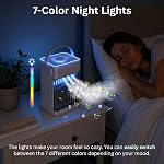 Portable Air Conditioner, 3 Speeds, 3 Mist Settings, 1100ml XL Water Tank, 2~8h Timer, Air Conditioner Portable, Personal Small Mini Air Conditioner Cooling Fan for Room Bedroom