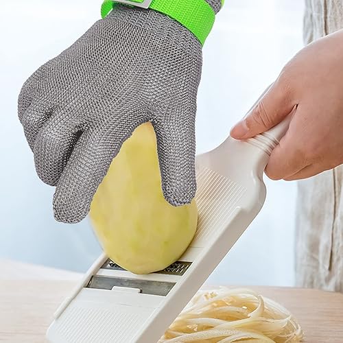 Miniatura 7 de Aillary Level 9 Cut Resistant Kitchen Glove,Food Grade,Machine Washable,Stainless Stell Wire Metal Mesh Safety Work Glove for Mandolin,Meat