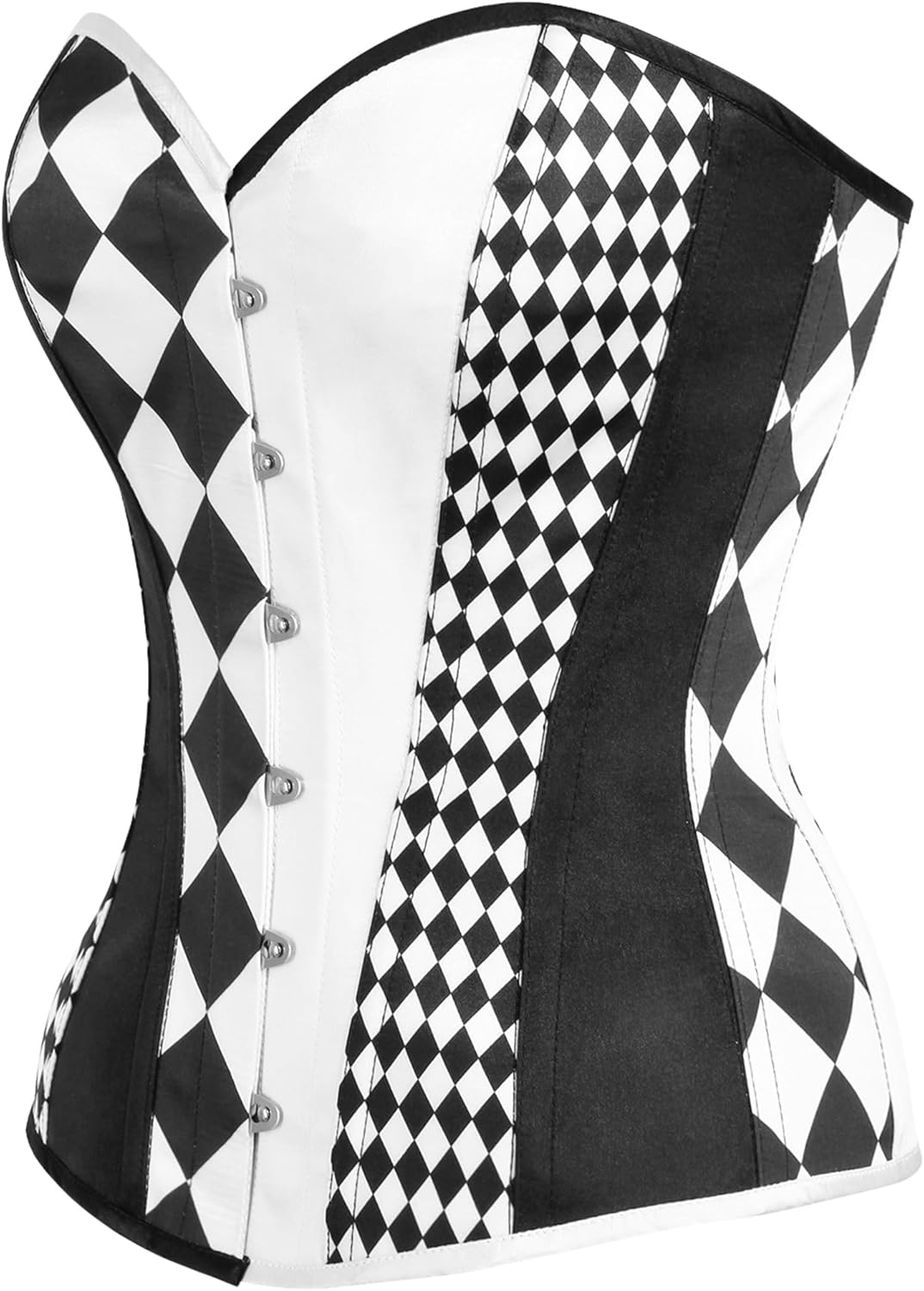 Daisy corsets womens Daisy Corsets Top Drawer Black/White Print Steel Boned Corset - Image 2