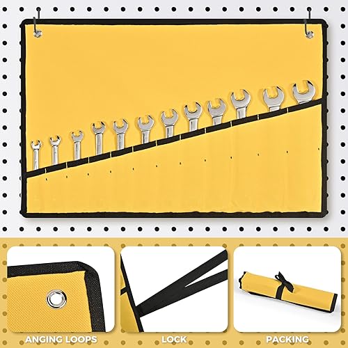 Miniatura 6 de CHUANRUI 12-piece Metric Combination Wrench Set Non-skip Combination Wrench Set 8mm - 19mm 12-Point Chrome Vanadium Steel Mirror Polish Finish with