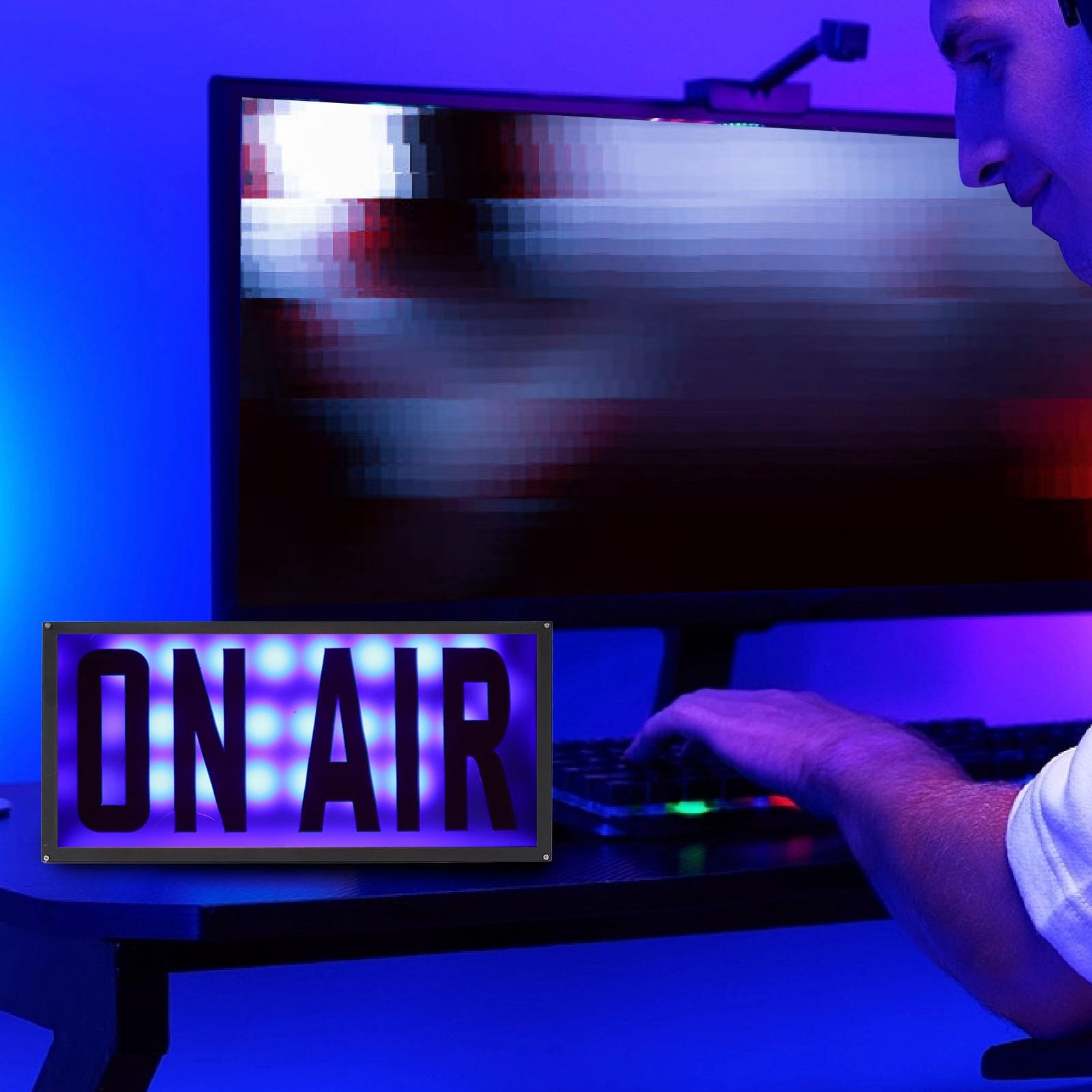 On Air Neonschild, Gut Sichtbares Broadcast-Schildlicht, Kompakte Größe On Air LED-Schild für Heimstudio