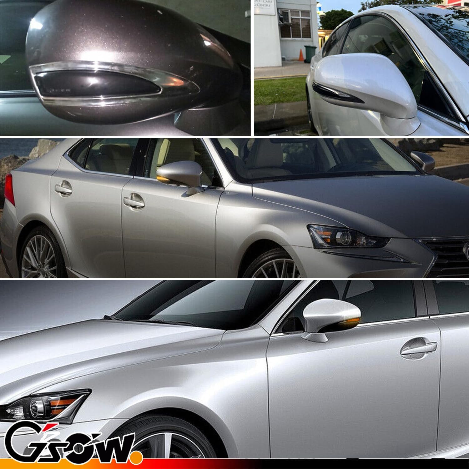 2 PCS Sequential Dynamic LED Side Mirror Turn Signal Lights for 2009-2015 Lexus IS250 IS350 2010-2012 ES350 HS250h LS460 LS600h, Lexus Accessories Clear Lens Turn Signal Indicator Lamp