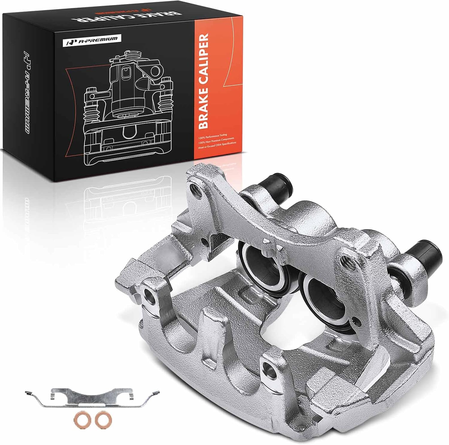 A-Premium Disc Brake Caliper Assembly with Bracket Compatible with Select Ford and Lincoln Models - Edge 2015-2021, MKX 2016-2018, Nautilus 2019-2022, Sport Utility - Front Left Driver Side
