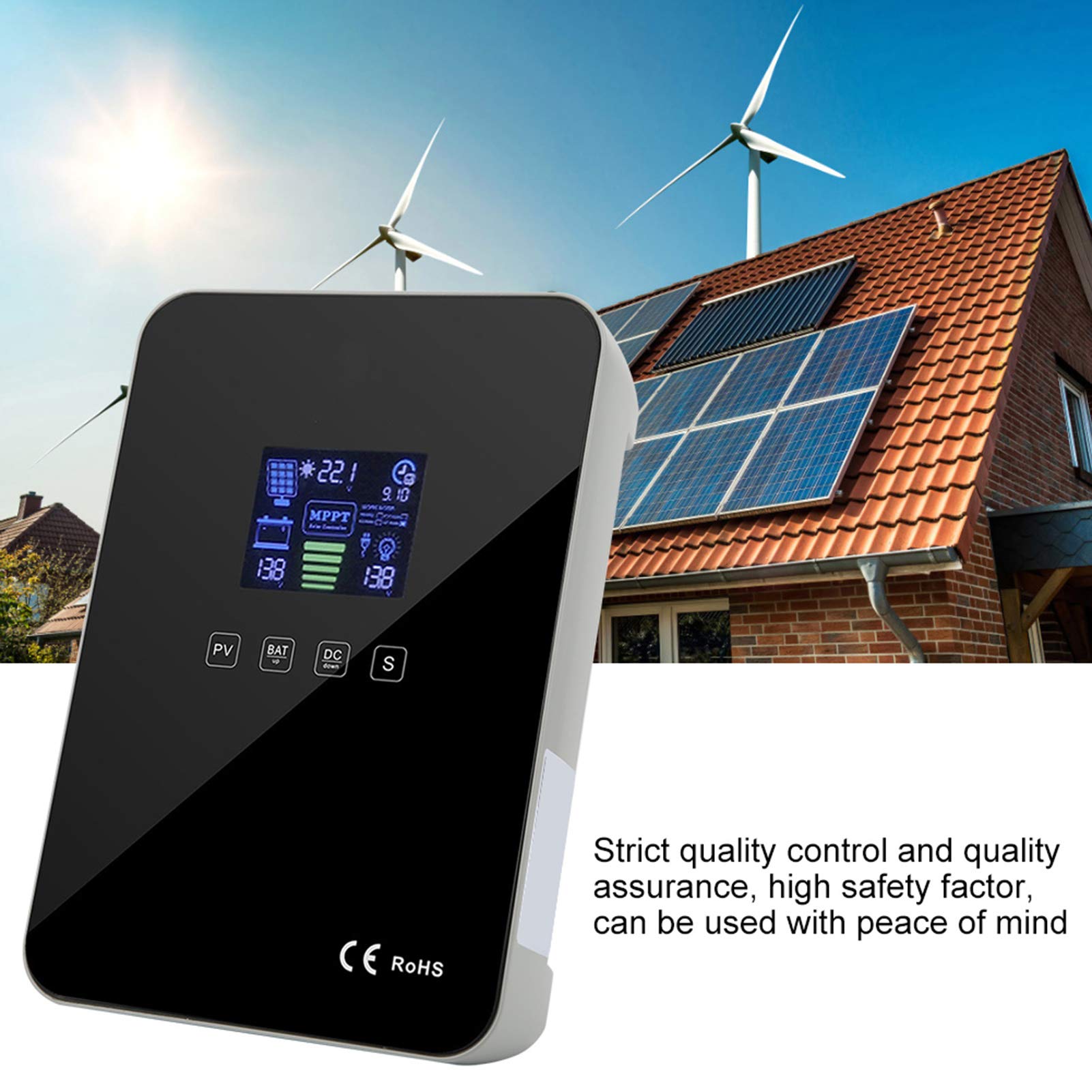 Controlador solar Comunicación 60A Batería de iones de litio Carga MPPT 12V / 24V