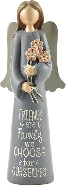 Blossom Bucket FRIENDS ARE FAMILY' ANGEL W/FLOWERS Home décor