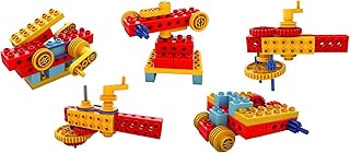 Discovery Toys Exploring Engineers Grooves & Gears | Slot & Snap Kids Building Kit | STEM Toy | 5 Engineering Models | 24 Piece | 4+ Years