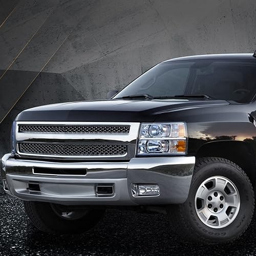 Miniatura 9 de AS Conjunto de faros delanteros para Chevy Silverado 2007-2013 15002007 2008 2009 2010 2011 2012 2013 2014 Chevy Silverado 2500HD 3500HD carcasa