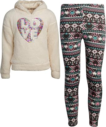 Sherpa Fleece Hoodie and Yoga Pants 