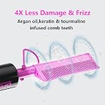 DAN Technology mini hot comb,Dual voltage pressing comb,450℉ Heat Comb hair straightener,Fast heating plug in Hot Comb,ceramic HotComb electric for wigs,electric straightening comb for black hair