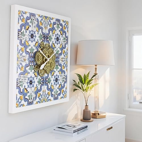 Vista 240 de The Gears - Reloj de pared con engranajes móviles (Vietri, redondo de 36 pulgadas)