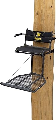 Rivers Edge RE556, Big Foot TearTuff XL Lounger, Lever-Action Hang-On Tree Stand with TearTuff Flip-up Mesh Seat,