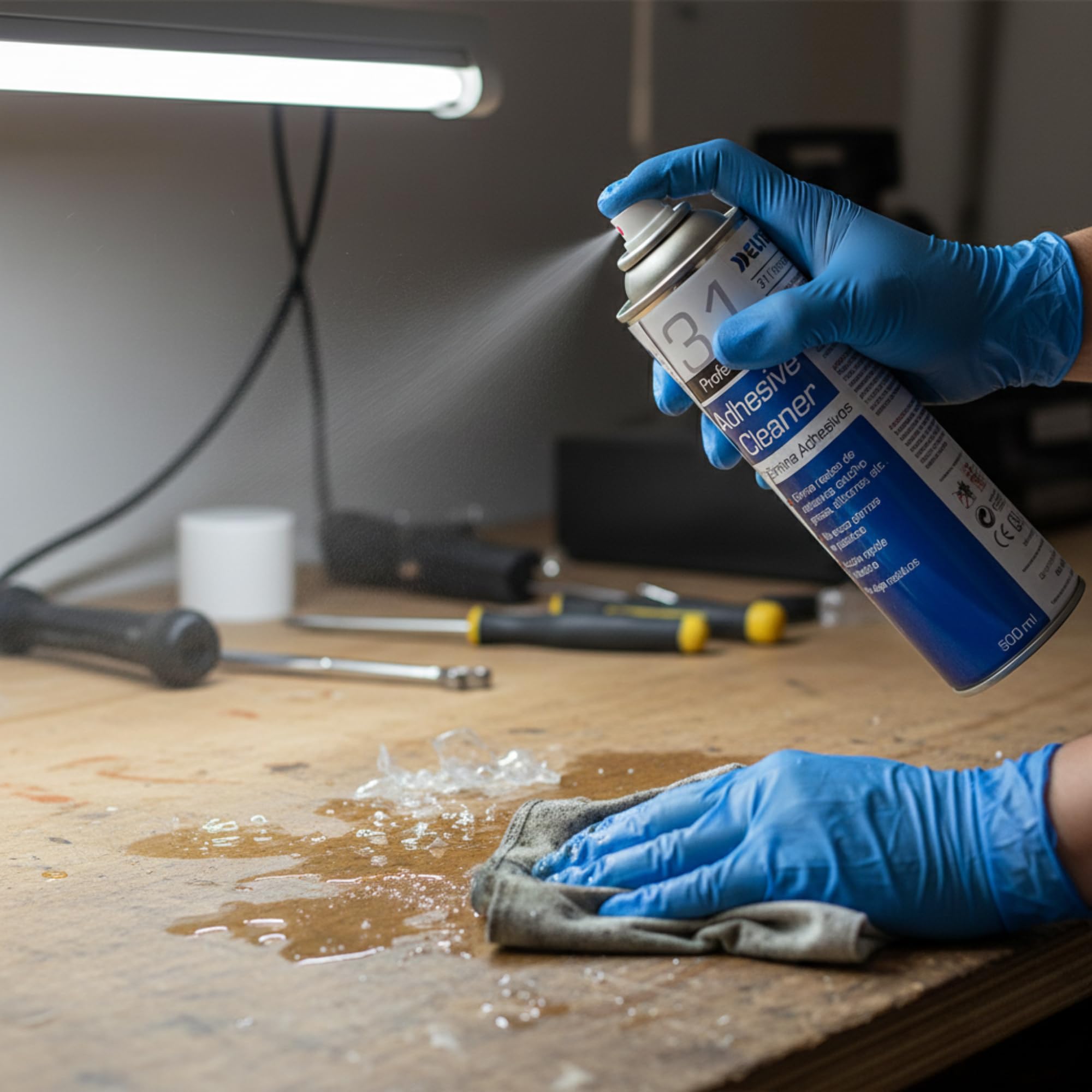 Quita Adhesivos Spray Coche 500ml – Limpiador de Pegatinas, Brea y Cinta Adhesiva – Acción Instantánea en Carrocería, Vidrio, Plástico y Metal