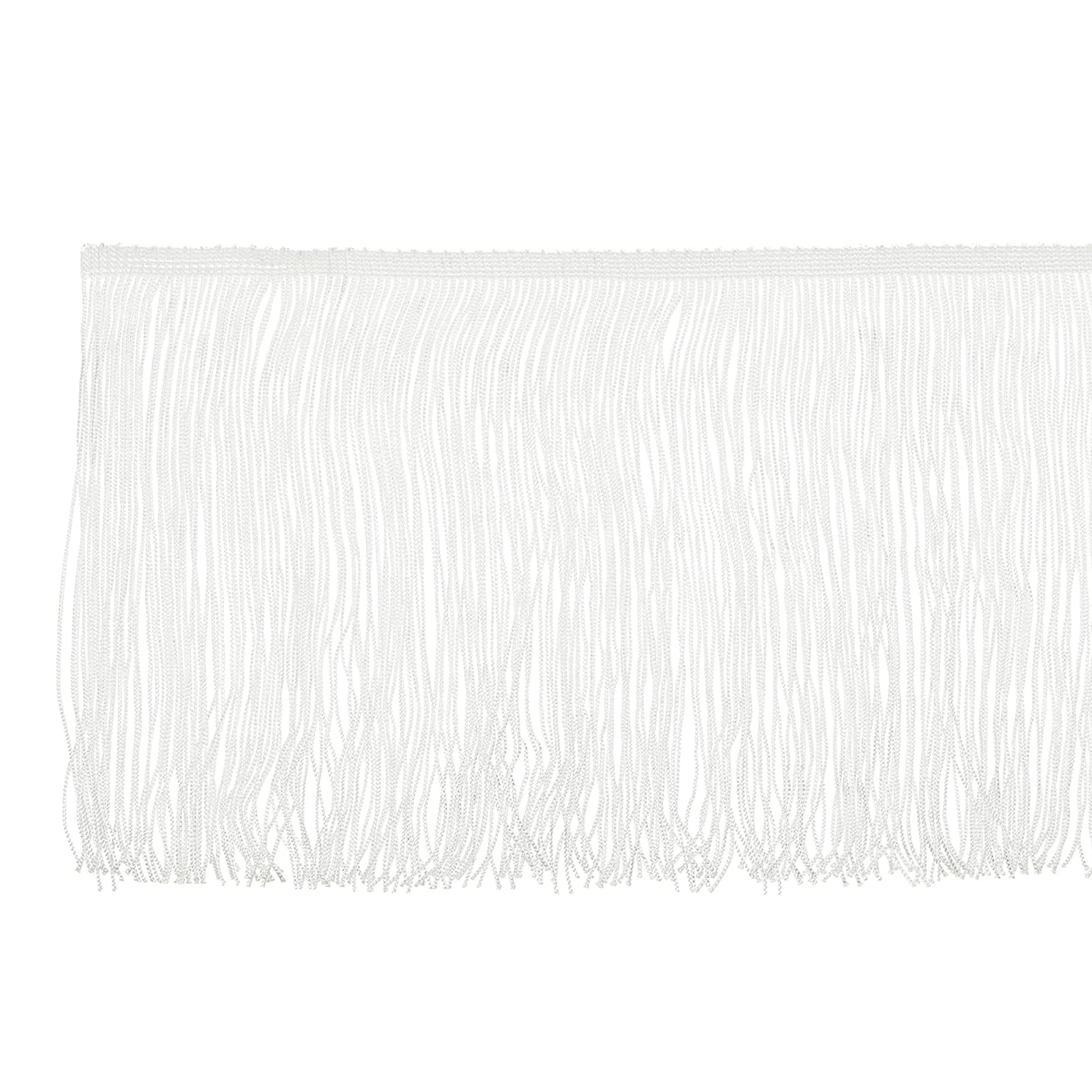 Fleco de 8 pulgadas con borlas para coser poliéster chainette accesorios de ropa diy blanco