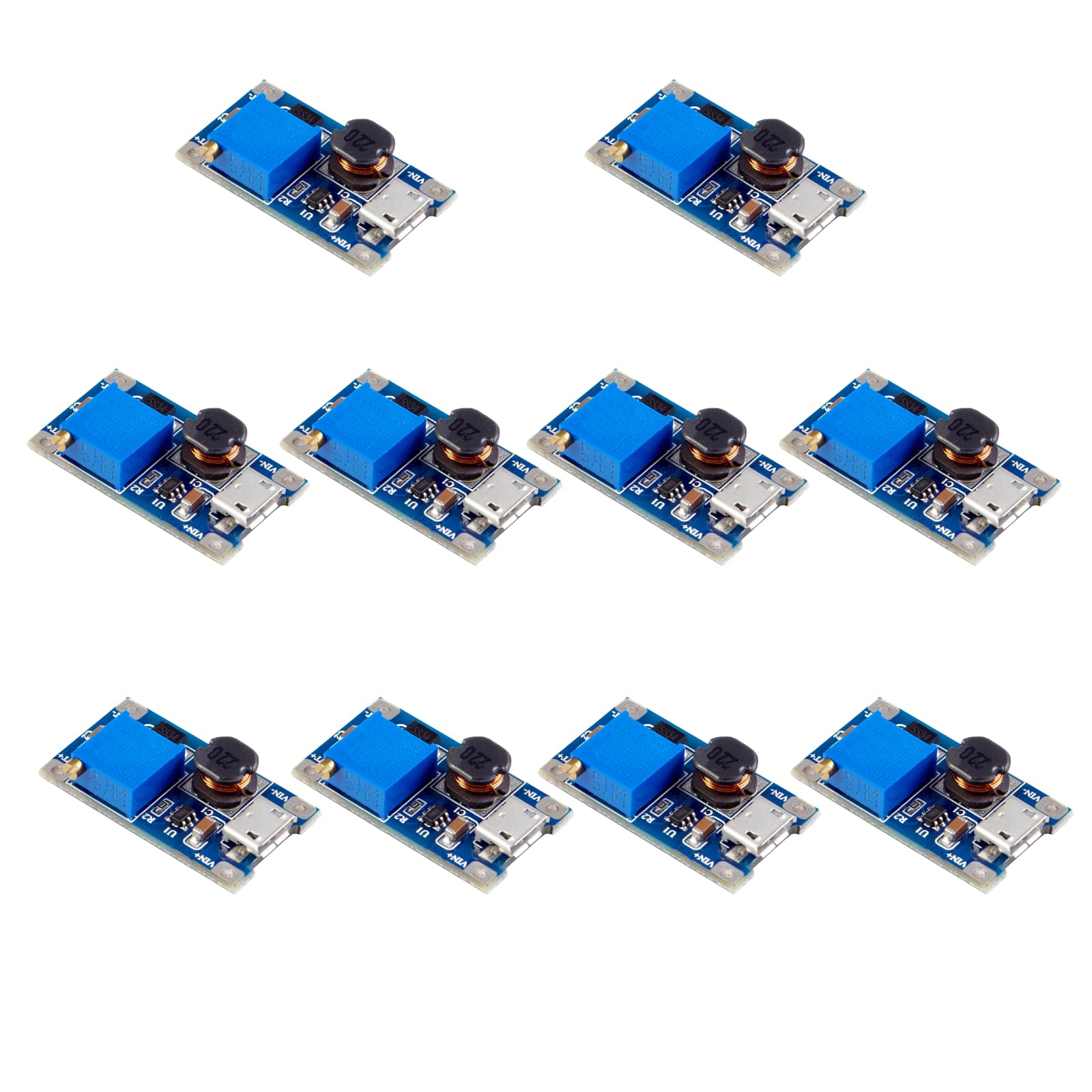 Lot De 10 Convertisseurs Booster DC-DC Mini Step-Up 0.9-5V Vers 5V - Compatible Arduino, Raspberry Pi & Capteurs