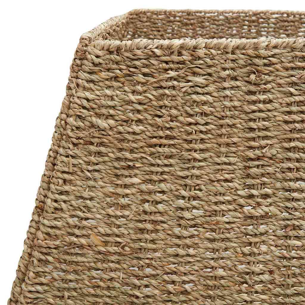 Jupe Sapin Noël Marron en jonc de mer 70 x 70 x 28 cm, Cache Pied de Sapin tissé, Couverture Base décorative, Support pour Arbre, Maison Salon intérieur, Ambiance Festive