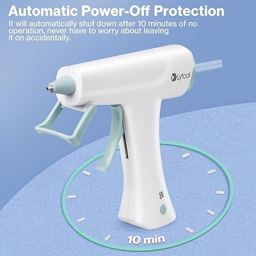 Miniatura 3 de Pistola de pegamento caliente inalámbrica de tamaño completo, pistola de pegamento inalámbrica Lytool con batería de litio de 2600 mAh, 30 barras de
