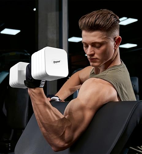 Miniatura 5 de Juego de mancuernas ajustables de 15 libras, 20 libras, 40 libras, 50 libras, juego de mancuernas de peso libre para mujeres y hombres, juegos de