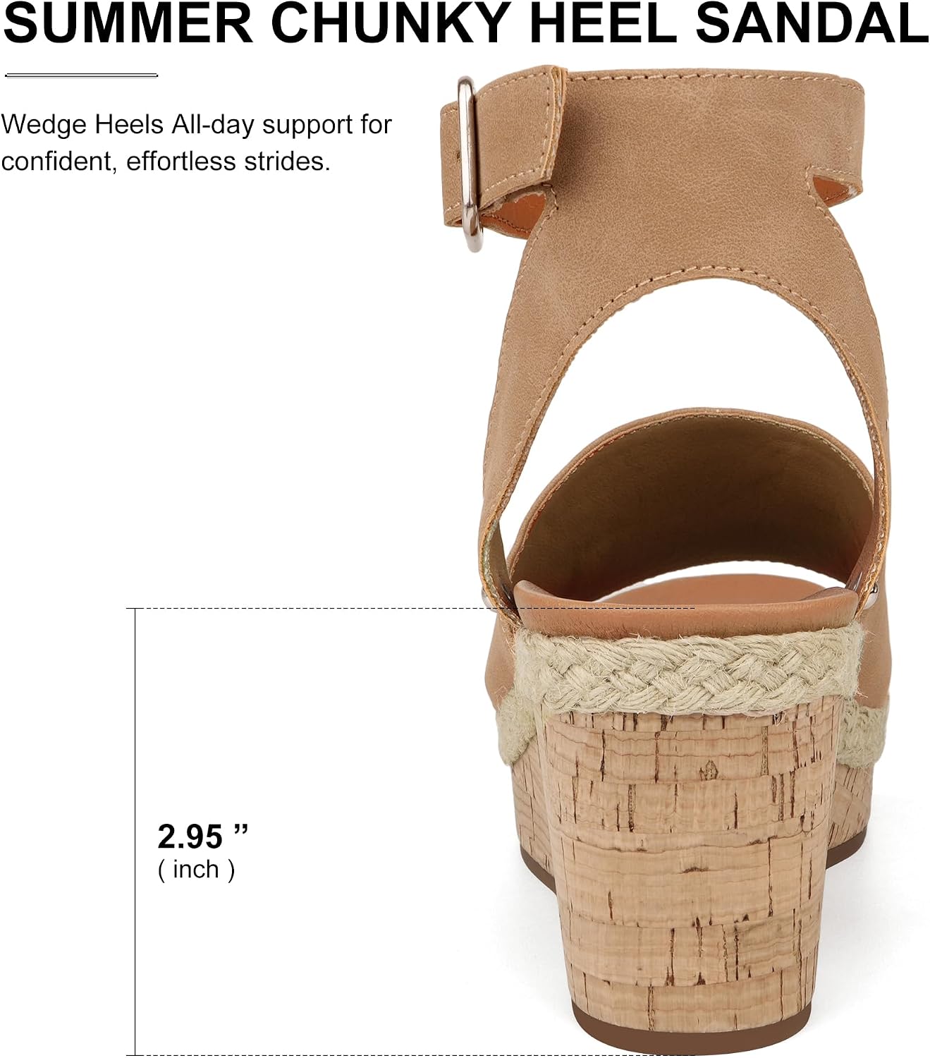Women's Wedges Sandals Ankle Strap Wedge Sandals Espadrille Platform Dressy Sandals for Summer Beach Casual Shoes