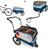 Bicycle Trailer Optional with Handcart Accessories Ideal as a Shopping Trolley & Transport Trolley Cargo Trailer for Bicycle & Ebike Foldable Like a Handcart with Roof with Reflective
