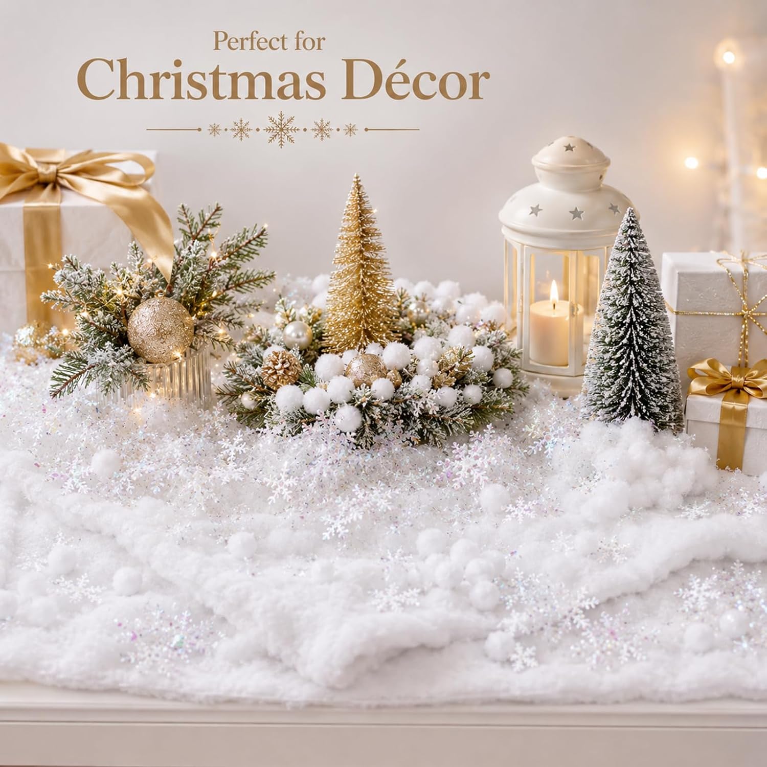 Christmas Fake Snow Set Artificial Snow for White Christmas Tree Decoration