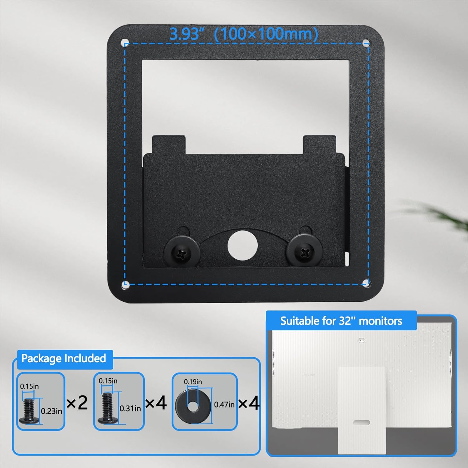 M80B Vesa Mount Adapter Compatible with Samsung M8 Series 32in 4K Monitor for 32M80B, 32BM80, LS32BM801，LS32BM80B，LS32BM80G，LS32BM80P ，2022 Model（Not Compatible with 2023 M80C and M80D）Monitor Stands