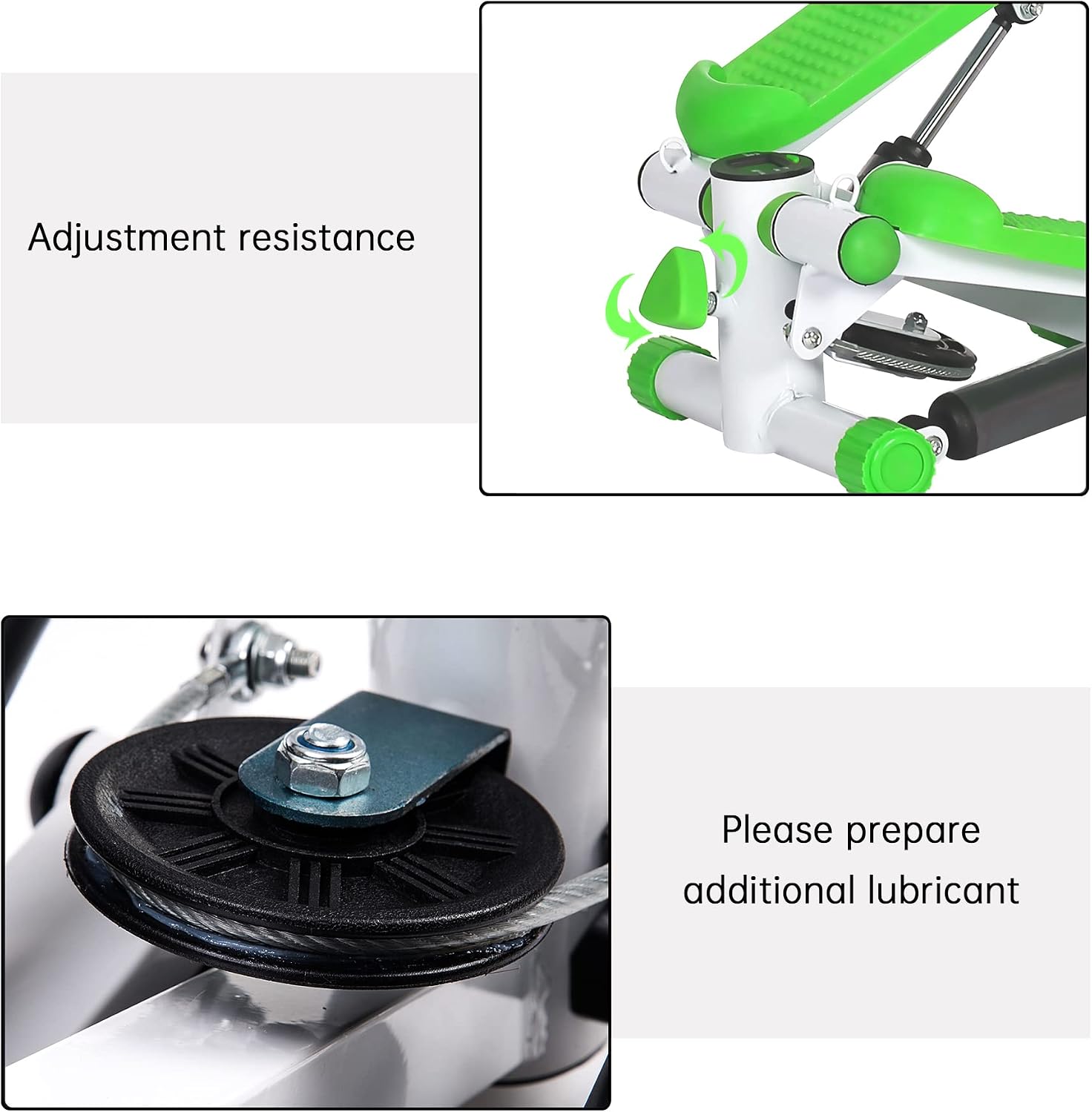 Real Relax Mini Stair Stepper with Resistance Bands and LCD Monitor, Fitness Exercise Equipment