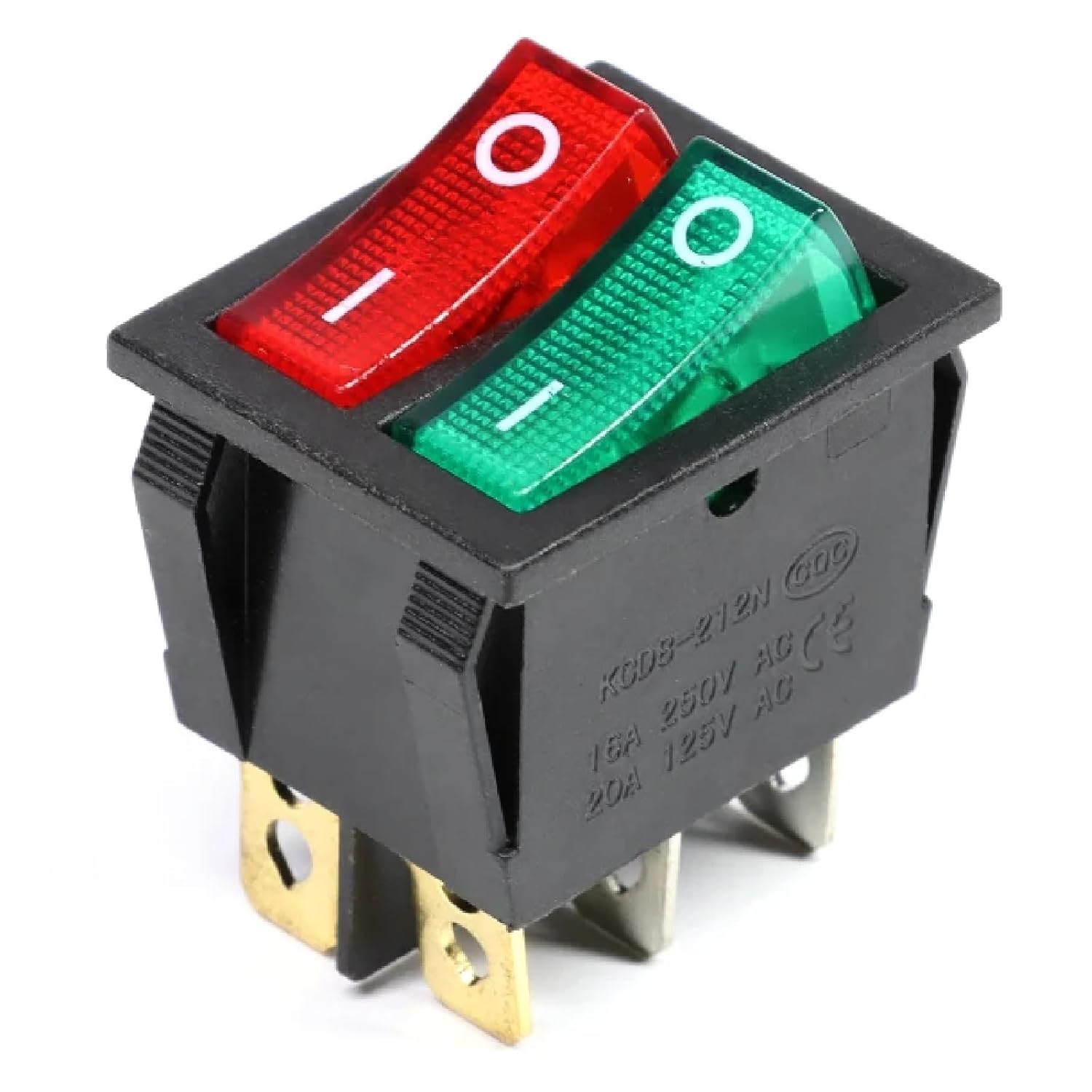 KCD3 Rocker Switch, 16A 250V/20A 125VAC, ON-Off, Panel Mount, 2-3 Position