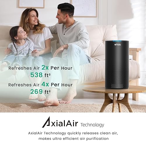 Miniatura 3 de Afloia Purificadores de aire para dormitorio, hogar, habitación grande, Wi-Fi de 2.4 GHz, filtro inteligente 3 en 1, purificadores de aire