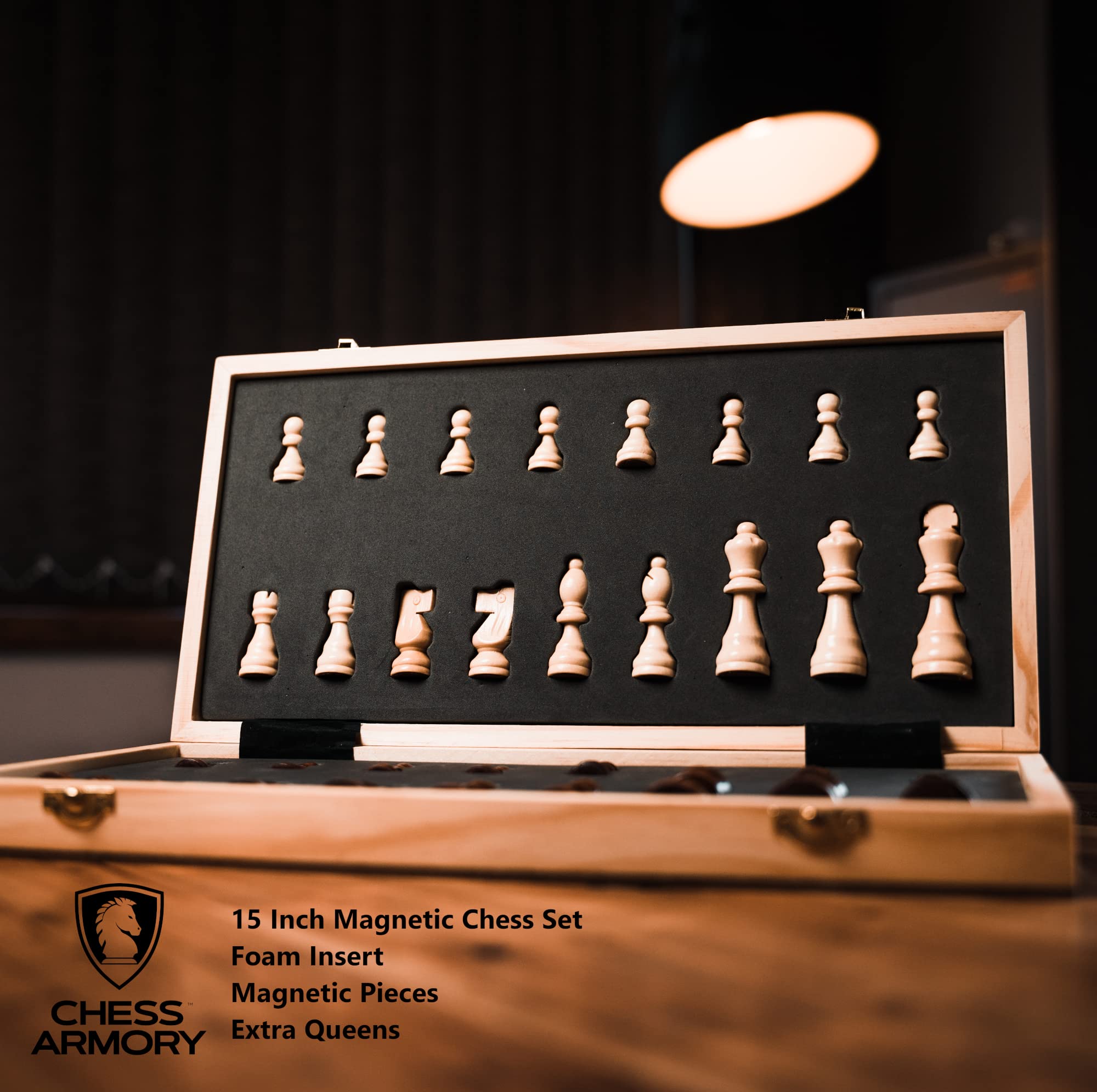 Chess armory 15 inch wooden chess set Clearance