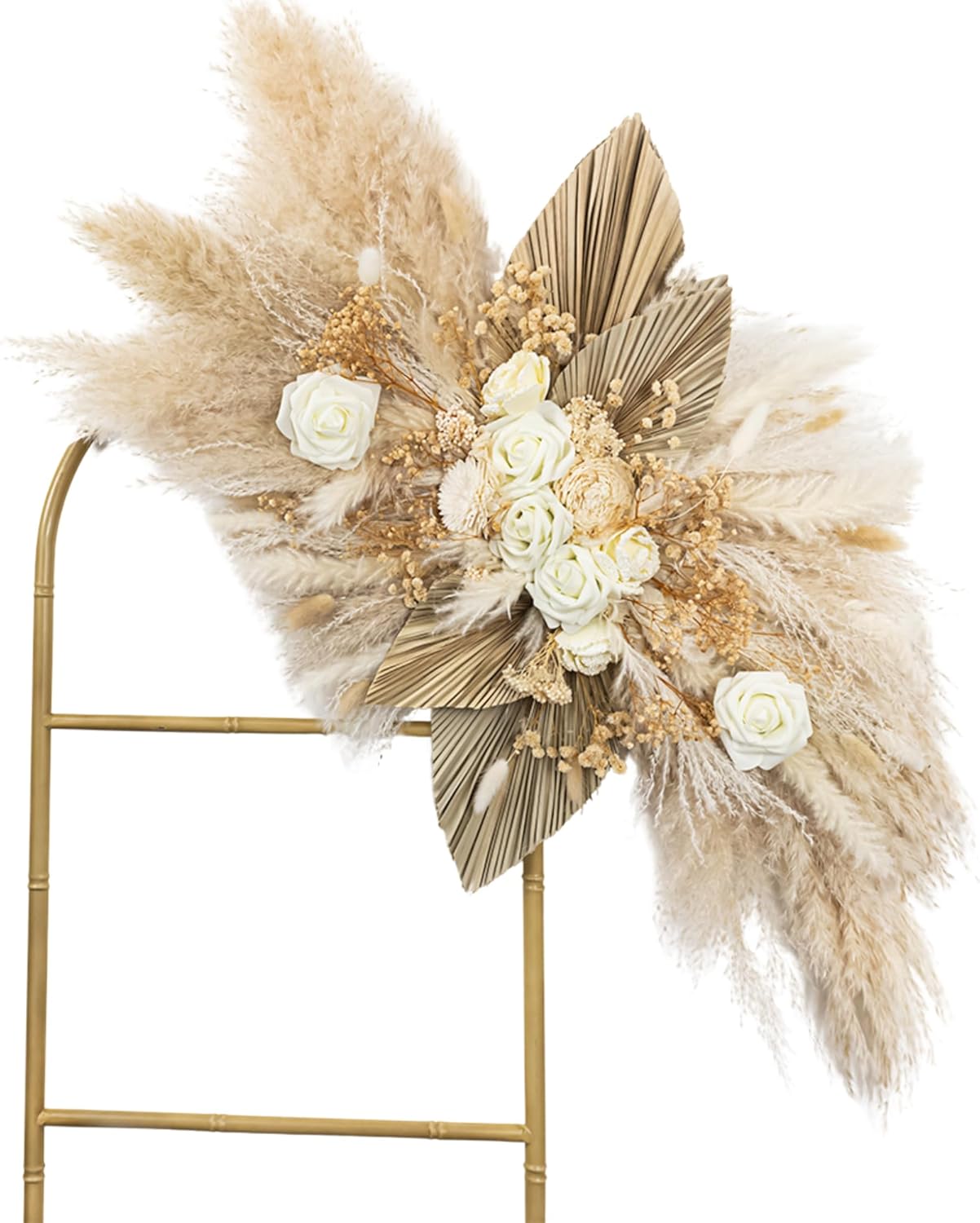 Pampas Grass Wall Arrangement | Home & Nursery Decor, Baby Shower & Wedding Arch Backdrop, Boho Decor (Dusty Brown)