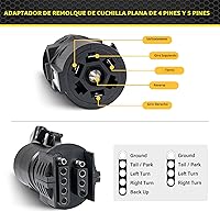 Vista 2 de Adaptador de remolque de 7 a 4 y 5 pines de Oyviny, diseño 2 en 1