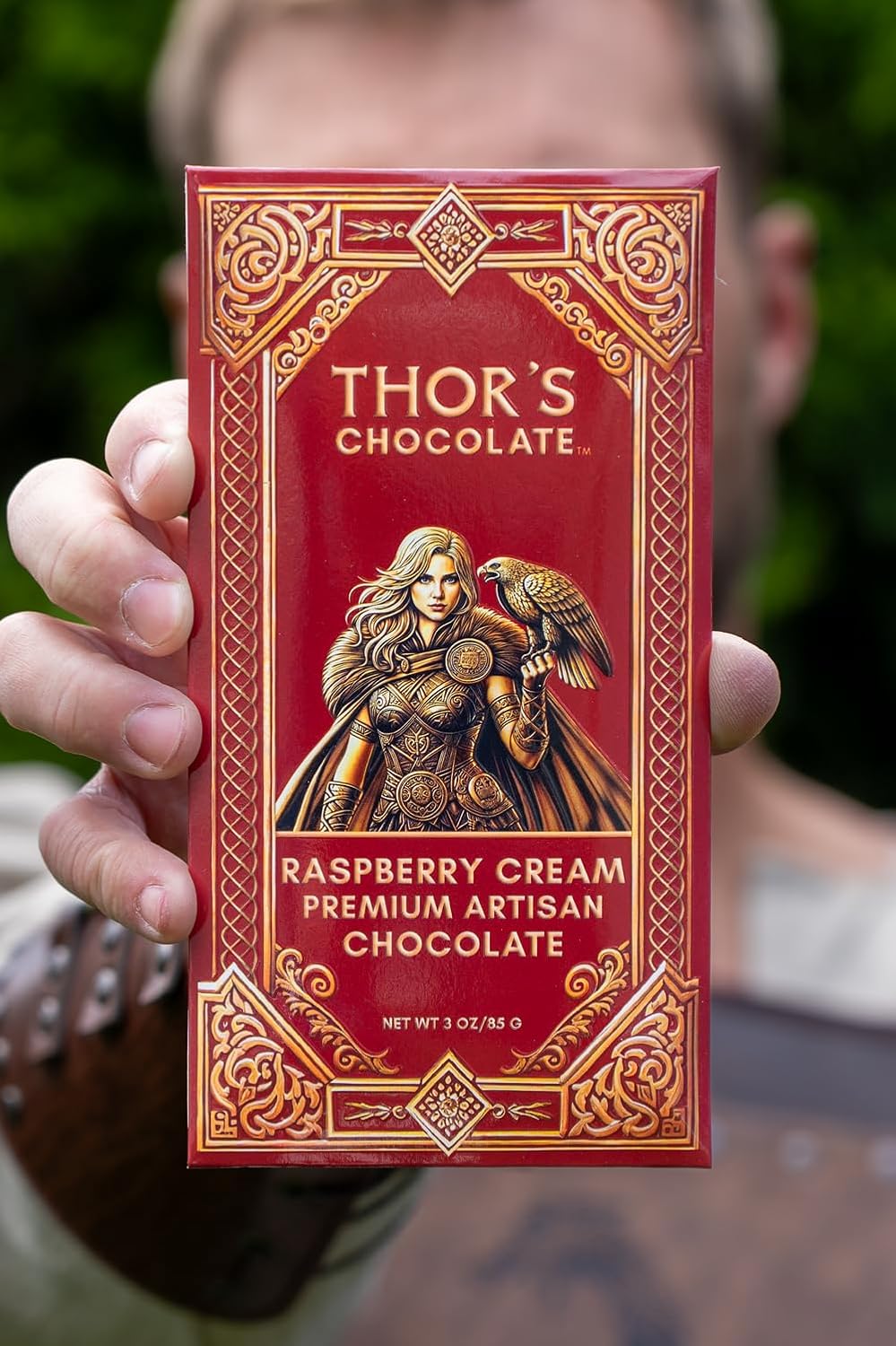 Thor’s Chocolate Aritisan Raspberry Cream White Chocolate Bar (3 Pack), 3 x 3 oz Award-Winning Blend, Bean to Bar, Small Batch, Ethically Sourced, Smooth & Creamy Luxury Gourmet Chocolate, Made in USA
