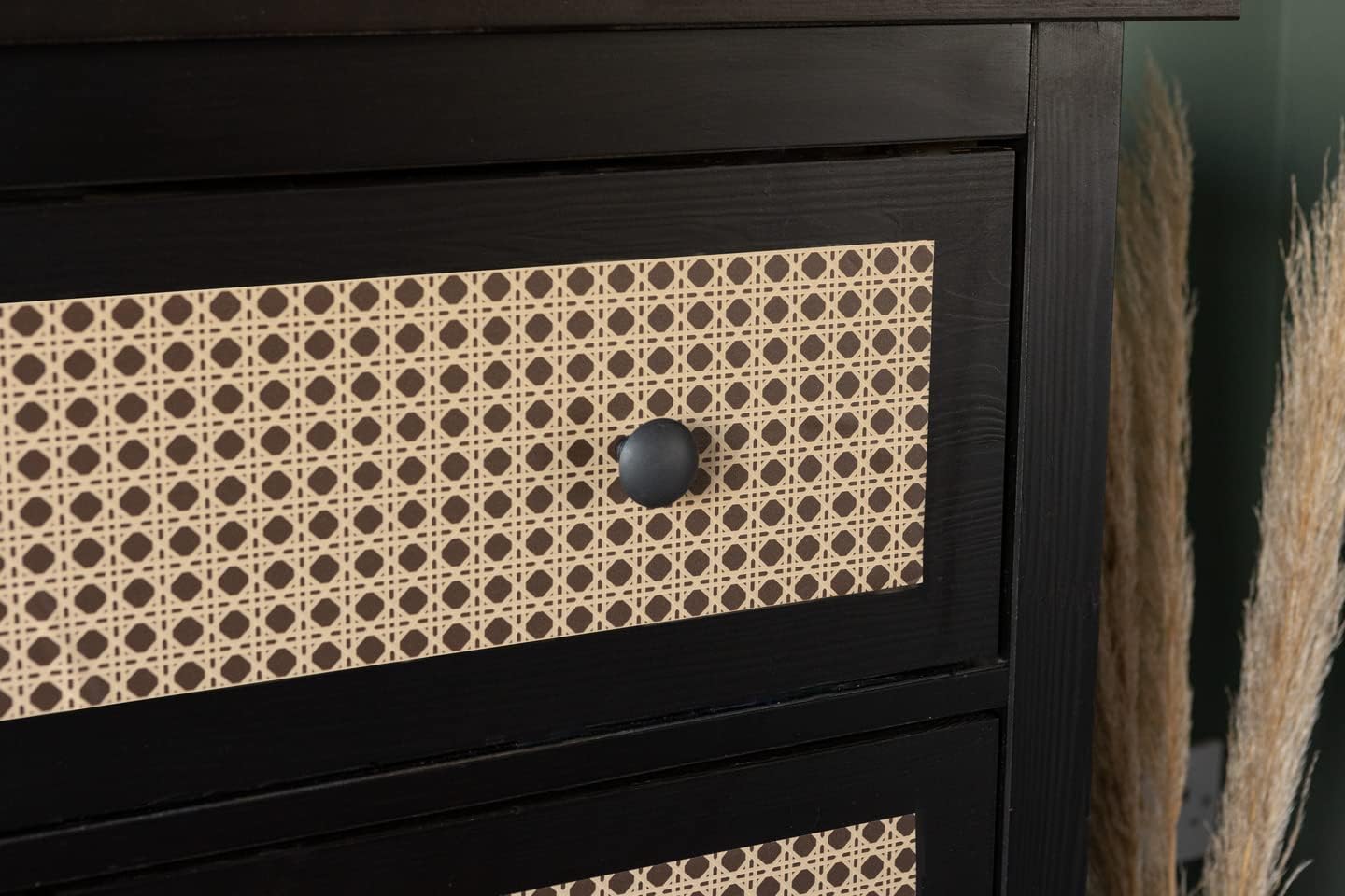 d-c-fix film adhésif décoratif Tissé Canne 45 cm x 2 m pour meuble cuisine armoire table moderne durable