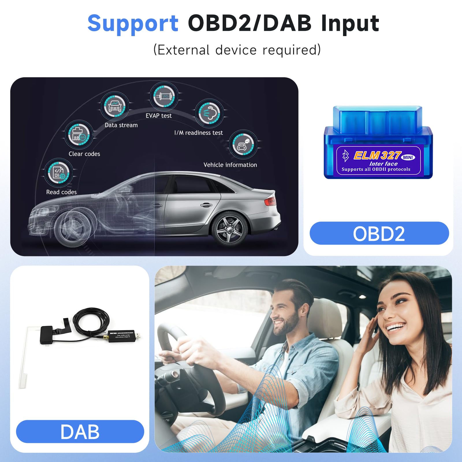 Podofo Autoradio Carplay pour Citroën C4 (2004-2009), écran Tactile 9 Pouces, 2Go+64Go, avec Carplay sans Fil Android Auto, Bluetooth/GPS/WiFi/FM/RDS/HiFi/USB