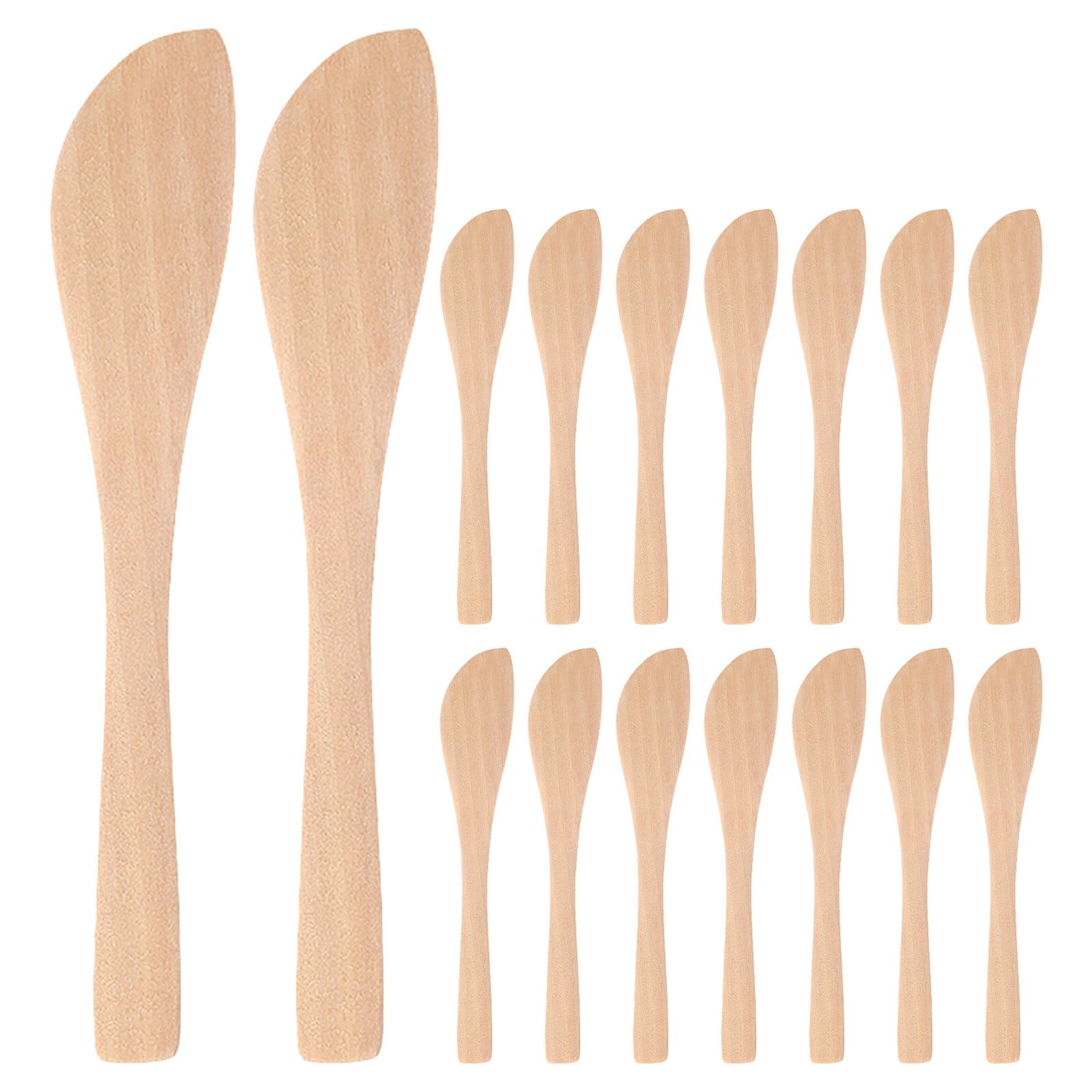 Espátulas planas de madera para untar queso y mermelada Gadpiparty utensilios de cocina ergonómicos