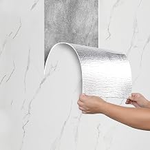 Peel and Stick Wall Panels Self-Adhesive Marble Effect Wallpaper Waterproof Insulating Wall Paper 2.3mm Thick Contact Paper for Kitchen,Living Room,Bedroom,Ceilings,Cabinets,White 40x300CM