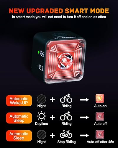 Miniatura 4 de Juego de luces traseras para bicicleta nocturna luz delantera recargable Semaho para ciclista - Luz trasera LED brillante para asiento de bicicleta