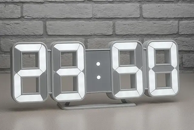 Acrylic Digital LED Display Number Clock — Table / Wall (White)