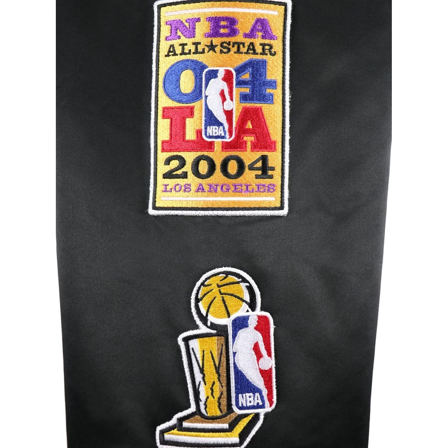 Mitchell & Ness M&N satynowa kurtka bomberka - FLIGHT Los Angeles Lakers czarna