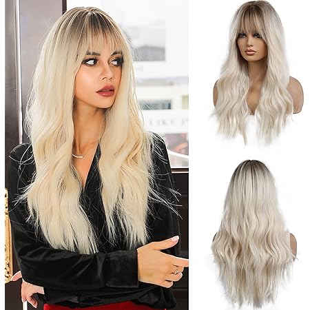 Esmee Long Wavy Blonde Wigs For Women With Fringe - View #6