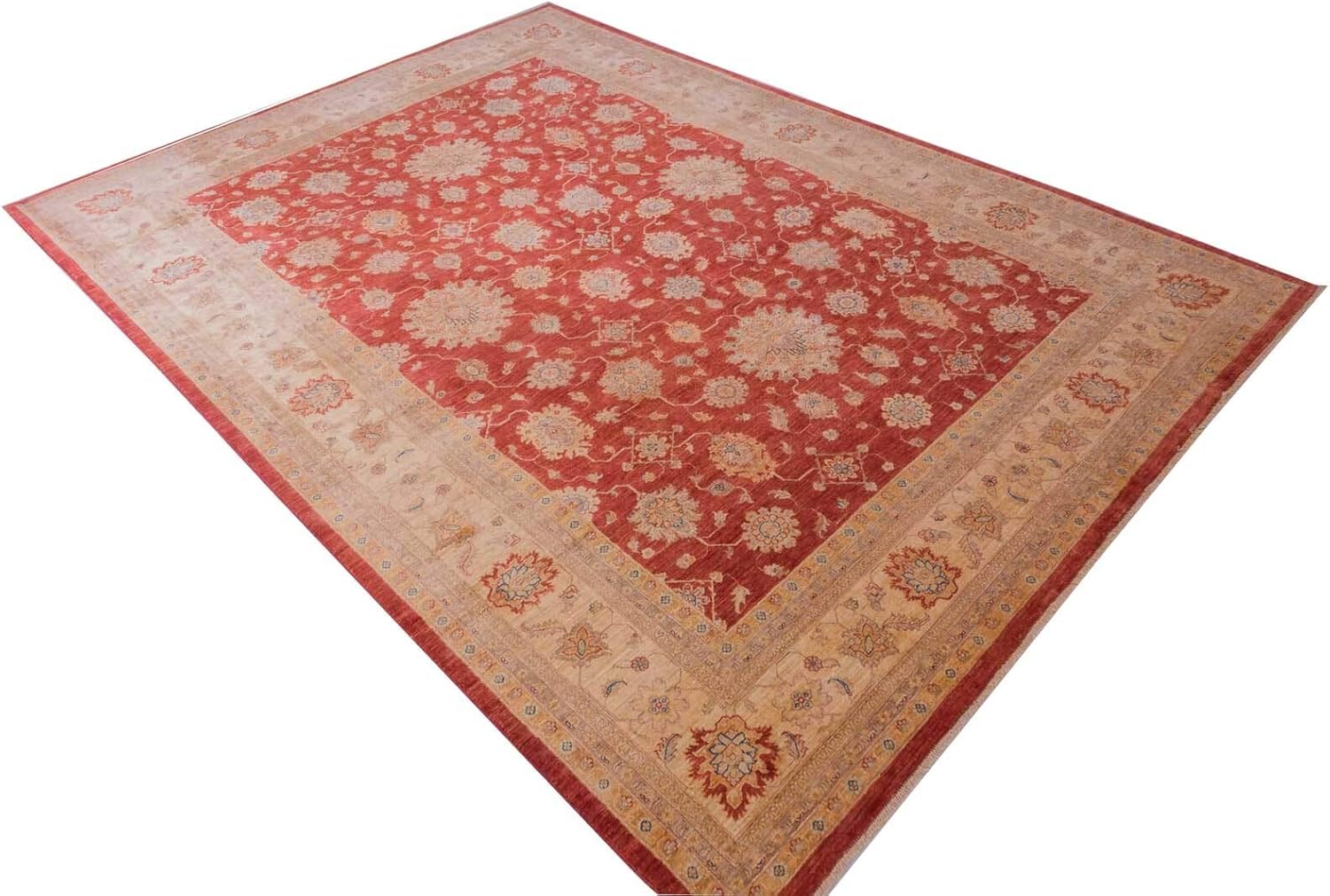Top-Angebot: Afghan Ferahan Ziegler Luxury Rug Hand Knotted 250 x 350 cm Beige | Handgeknüpfter Orientteppich | Wien Österreich