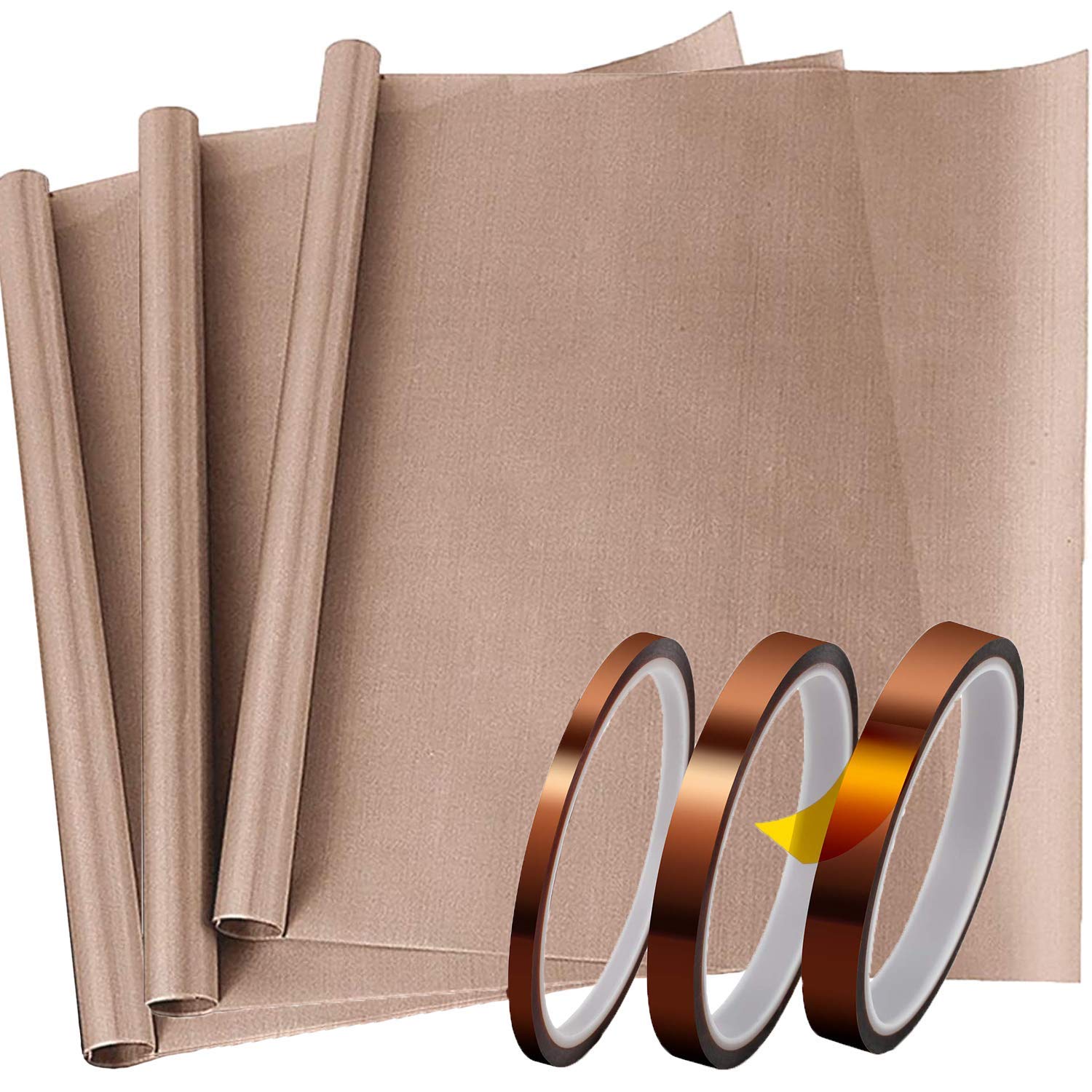 Heat Tape 6 Pack Hight Temp Tape and Teflon Sheet for Vinyl Heat Press, Sublimation Heat Resistant (B07V2MZXG4) Amazon Price History, Amazon Price Tracker