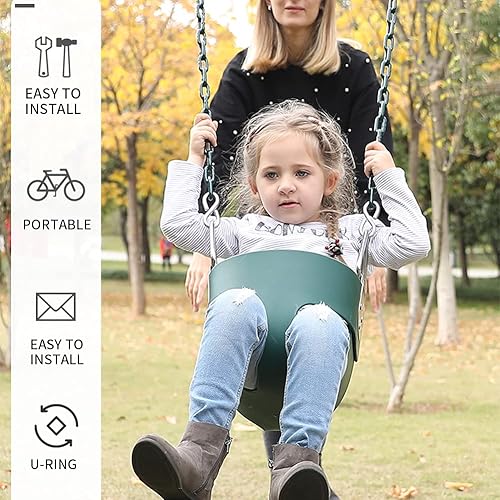 Miniatura 2 de Asiento oscilante para niños de alta resistencia al aire libre  Silla oscilante para niños con respaldo alto para columpios al aire libre con