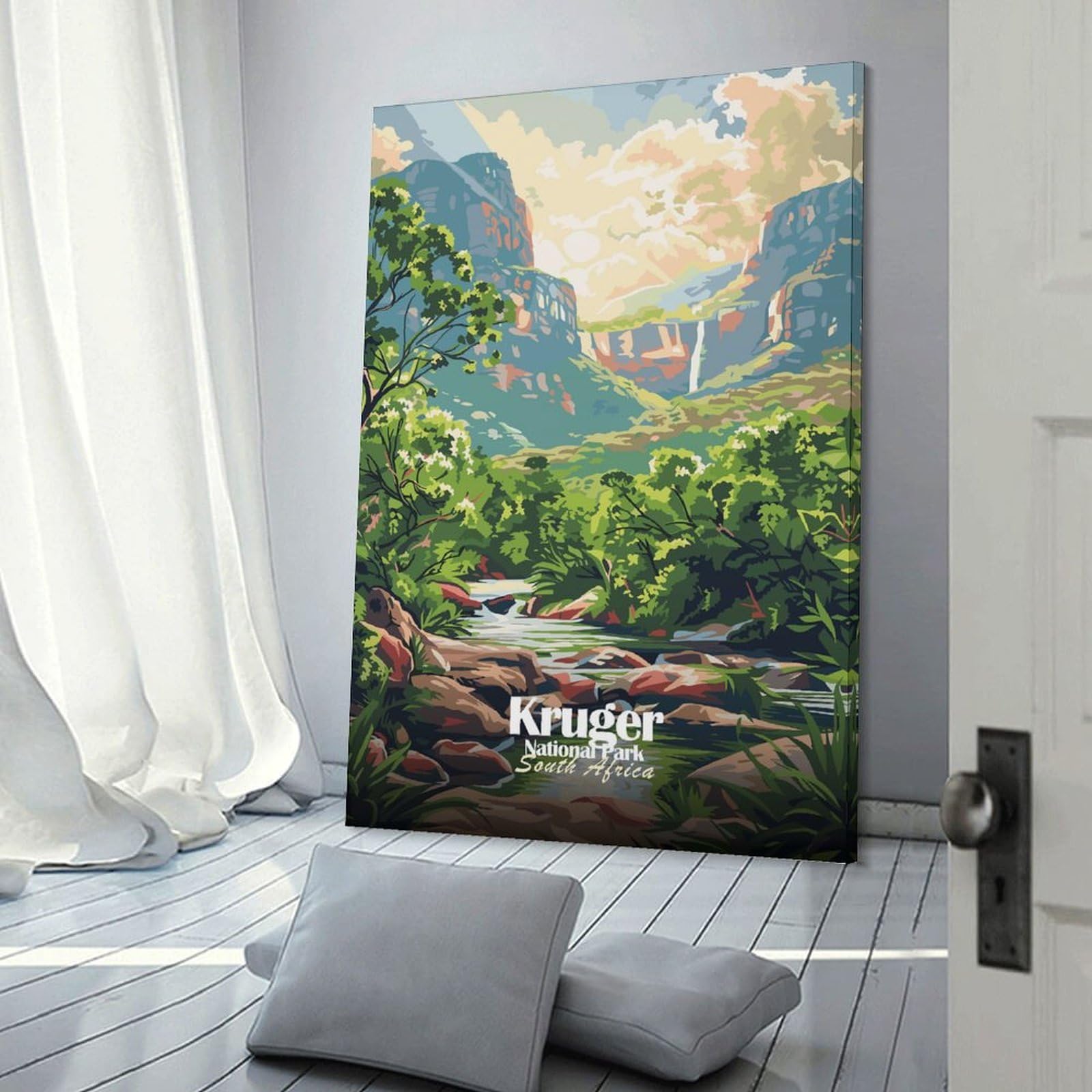Junmoney Kruger National Park South Africa Art Home Decor Wall Art 20x30inch(50x75cm), for Living Room, Bedroom Or Home Office, Decorative Present for New Homes