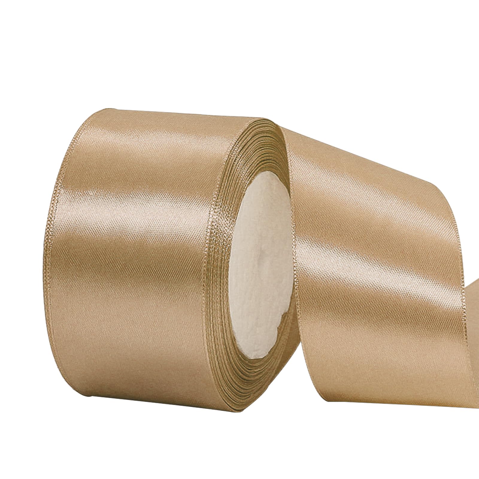 Champagne Gold Satin Ribbon 10mm, 23 Meters Champagne Fabric Ribbons Double Sided Silk Ribbons for Gift Wrapping, Crafting, Hair Bows, Balloons, Wreaths, Cakes, Wedding Party, Christmas Decoration — view 219