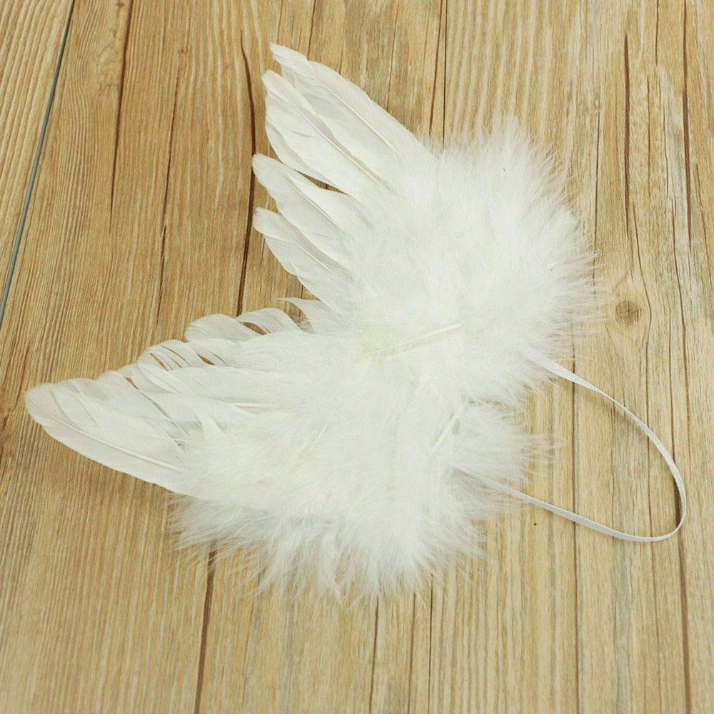 HoitoDeals Feather Hanging Angel Wings For Christmas Tree Decor, Wedding, Party, Birthday Decoration Ornament