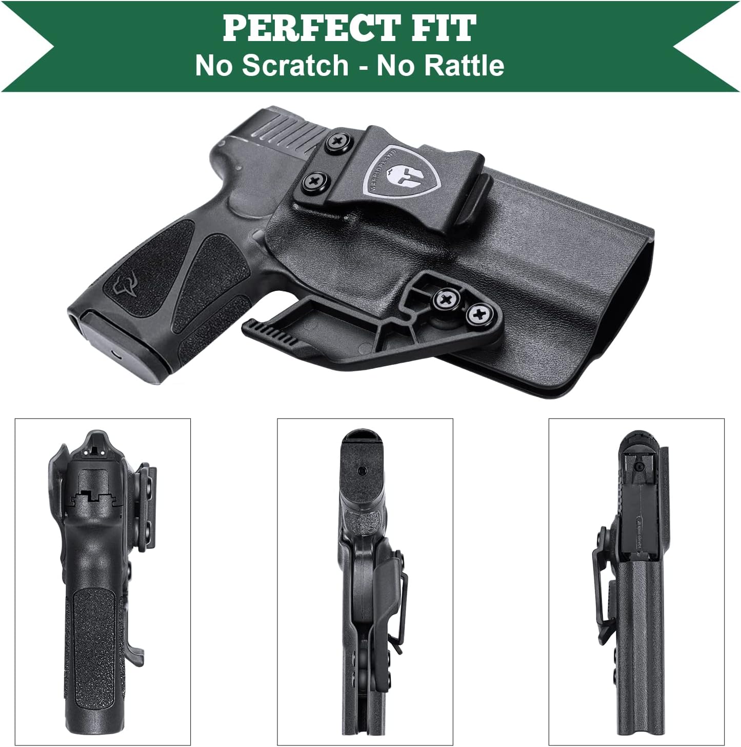 Taurus G3 Holster, IWB Kydex Holster Fits: Taurus G3 / G3 Toro / G3 Tactical Pistol - Not Fit G3X & G3XL, Inside Waistband Concealed Carry, Adj. Cant & 'Posi-Click' Retention, Right/Left Optional