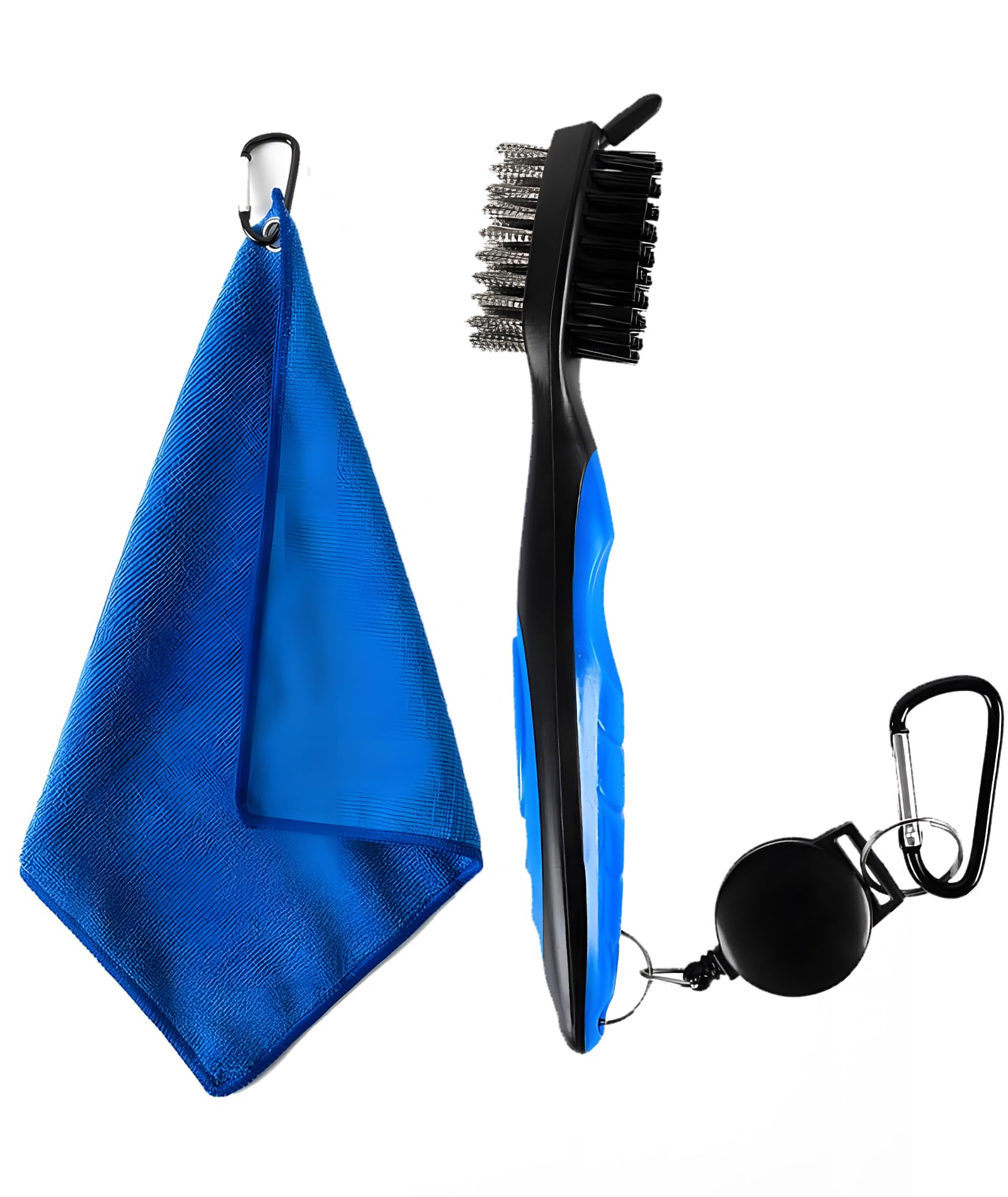 Golf Kit,Golf Club Cleaning Kit with Premium Towel & Brush - Convenient Clip-On Golf Towels for Bags,Golf Essential Trav