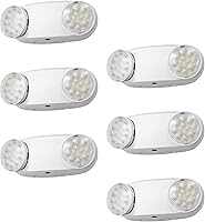 Vista 12 de TANLUX Luces de emergencia LED con batería de respaldo, certificación UL, CA 120/277 V, accesorios de salida de emergencia cableados para negocios